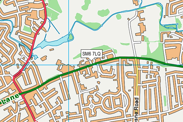 SM6 7LQ map - OS VectorMap District (Ordnance Survey) SM6 7LQ map - OS VectorMap District (Ordnance Survey)