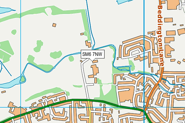 SM6 7NW map - OS VectorMap District (Ordnance Survey) SM6 7NW map - OS VectorMap District (Ordnance Survey)