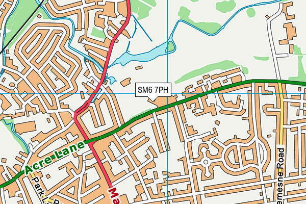 SM6 7PH map - OS VectorMap District (Ordnance Survey) SM6 7PH map - OS VectorMap District (Ordnance Survey)