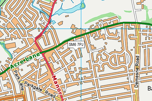 SM6 7PJ map - OS VectorMap District (Ordnance Survey) SM6 7PJ map - OS VectorMap District (Ordnance Survey)