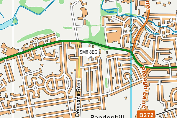 SM6 8EG map - OS VectorMap District (Ordnance Survey) SM6 8EG map - OS VectorMap District (Ordnance Survey)