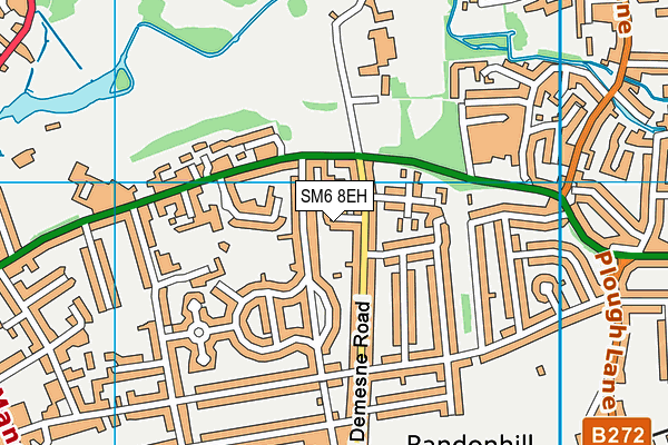 SM6 8EH map - OS VectorMap District (Ordnance Survey)