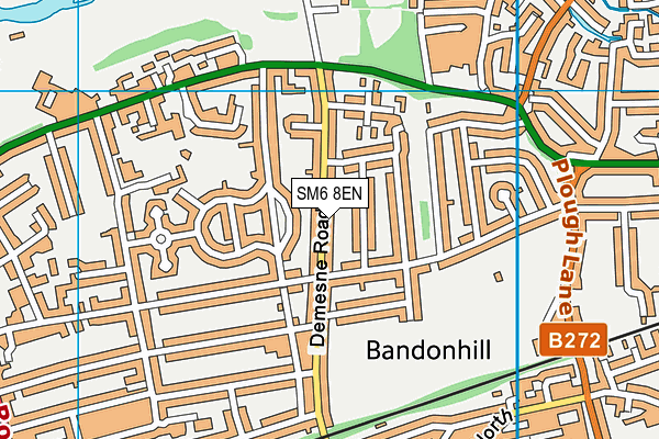 SM6 8EN map - OS VectorMap District (Ordnance Survey) SM6 8EN map - OS VectorMap District (Ordnance Survey)