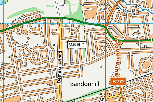 SM6 8HG map - OS VectorMap District (Ordnance Survey) SM6 8HG map - OS VectorMap District (Ordnance Survey)