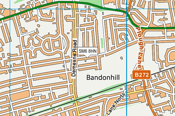 SM6 8HN map - OS VectorMap District (Ordnance Survey) SM6 8HN map - OS VectorMap District (Ordnance Survey)