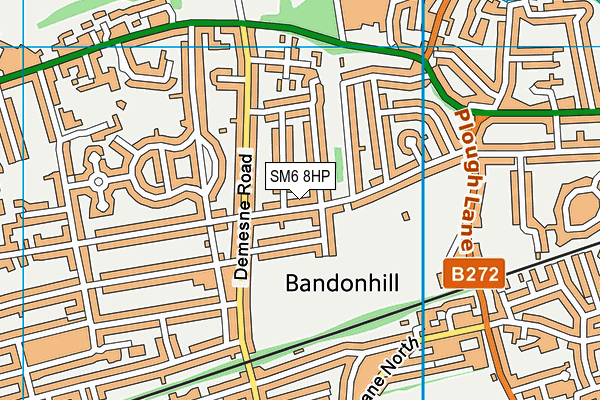 SM6 8HP map - OS VectorMap District (Ordnance Survey) SM6 8HP map - OS VectorMap District (Ordnance Survey)