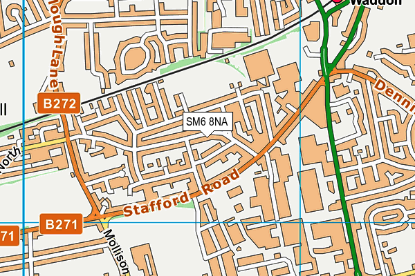 SM6 8NA map - OS VectorMap District (Ordnance Survey) SM6 8NA map - OS VectorMap District (Ordnance Survey)