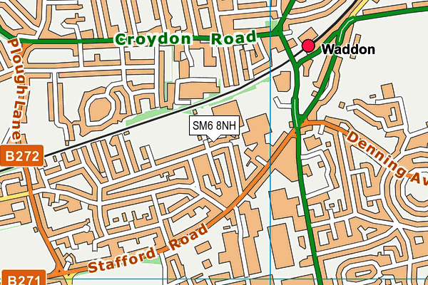 SM6 8NH map - OS VectorMap District (Ordnance Survey) SM6 8NH map - OS VectorMap District (Ordnance Survey)