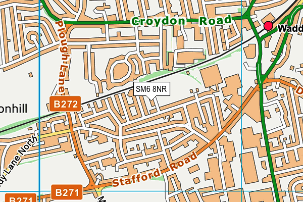 SM6 8NR map - OS VectorMap District (Ordnance Survey) SM6 8NR map - OS VectorMap District (Ordnance Survey)