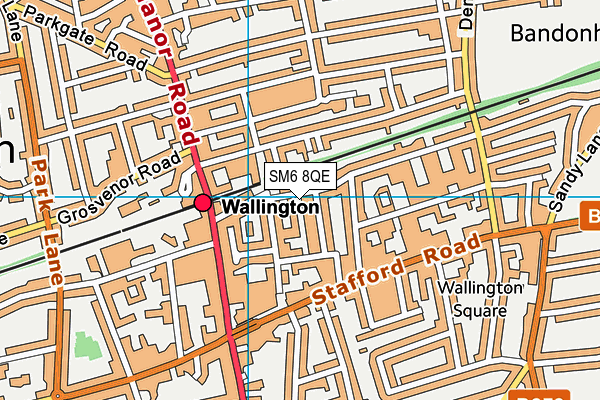 SM6 8QE map - OS VectorMap District (Ordnance Survey) SM6 8QE map - OS VectorMap District (Ordnance Survey)