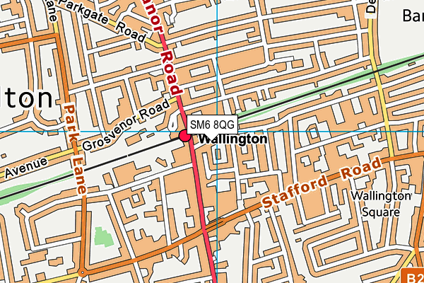 SM6 8QG map - OS VectorMap District (Ordnance Survey) SM6 8QG map - OS VectorMap District (Ordnance Survey)