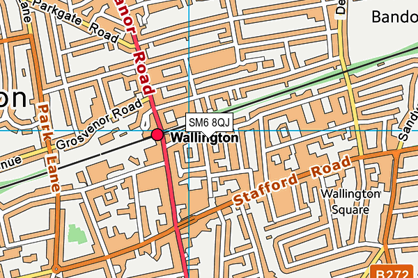 SM6 8QJ map - OS VectorMap District (Ordnance Survey) SM6 8QJ map - OS VectorMap District (Ordnance Survey)
