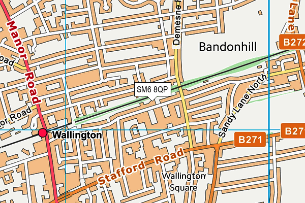 SM6 8QP map - OS VectorMap District (Ordnance Survey) SM6 8QP map - OS VectorMap District (Ordnance Survey)
