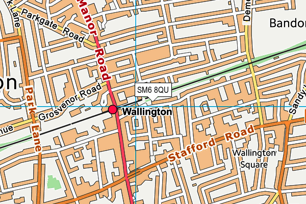 SM6 8QU map - OS VectorMap District (Ordnance Survey)
