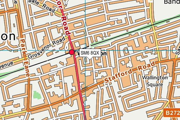 SM6 8QX map - OS VectorMap District (Ordnance Survey) SM6 8QX map - OS VectorMap District (Ordnance Survey)