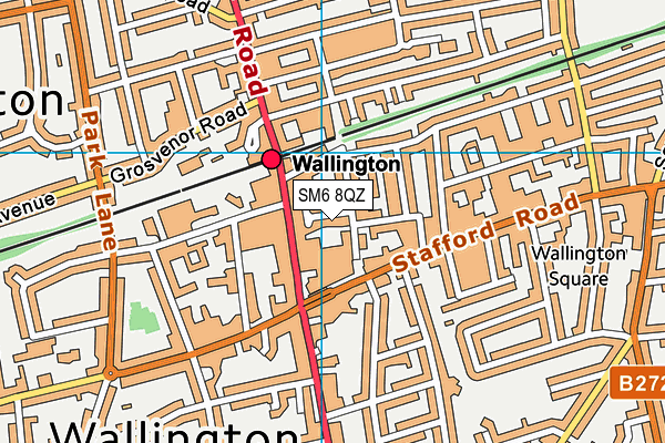 SM6 8QZ map - OS VectorMap District (Ordnance Survey) SM6 8QZ map - OS VectorMap District (Ordnance Survey)
