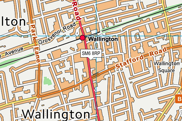 SM6 8RP map - OS VectorMap District (Ordnance Survey) SM6 8RP map - OS VectorMap District (Ordnance Survey)