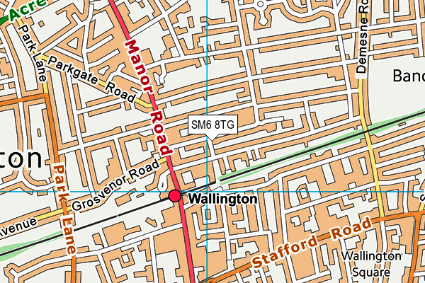 SM6 8TG map - OS VectorMap District (Ordnance Survey) SM6 8TG map - OS VectorMap District (Ordnance Survey)