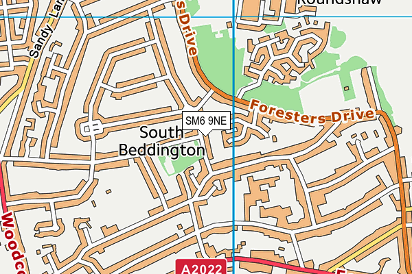 SM6 9NE map - OS VectorMap District (Ordnance Survey) SM6 9NE map - OS VectorMap District (Ordnance Survey)