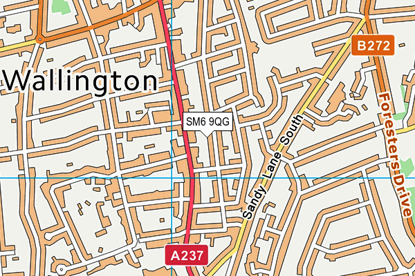 SM6 9QG map - OS VectorMap District (Ordnance Survey) SM6 9QG map - OS VectorMap District (Ordnance Survey)