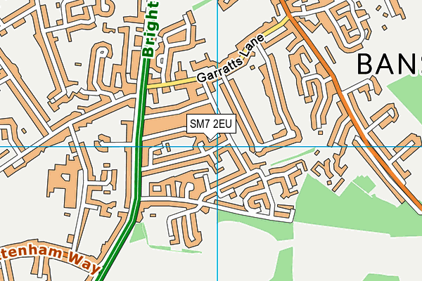 SM7 2EU map - OS VectorMap District (Ordnance Survey) SM7 2EU map - OS VectorMap District (Ordnance Survey)