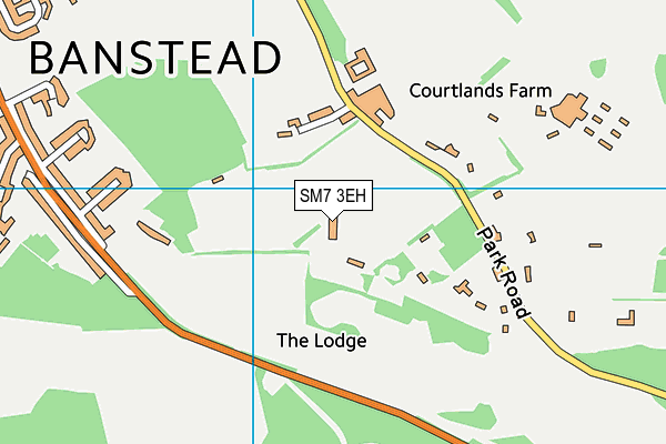 SM7 3EH map - OS VectorMap District (Ordnance Survey) SM7 3EH map - OS VectorMap District (Ordnance Survey)