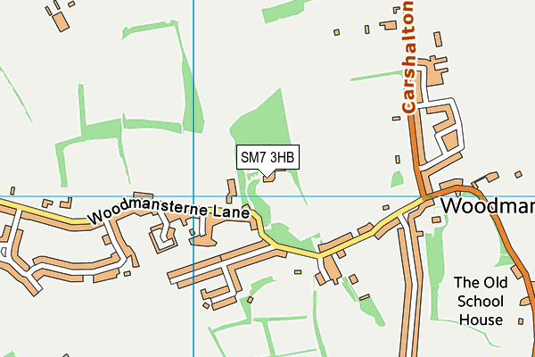 SM7 3HB map - OS VectorMap District (Ordnance Survey) SM7 3HB map - OS VectorMap District (Ordnance Survey)