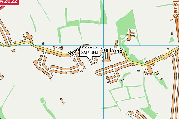 SM7 3HJ map - OS VectorMap District (Ordnance Survey) SM7 3HJ map - OS VectorMap District (Ordnance Survey)
