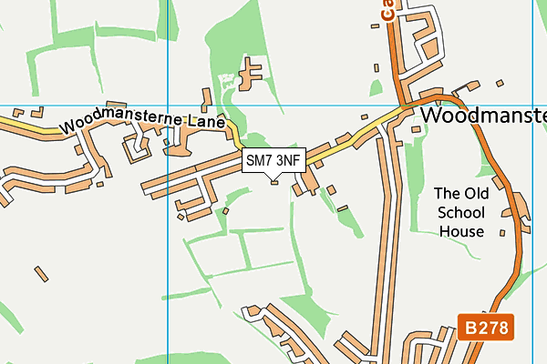 SM7 3NF map - OS VectorMap District (Ordnance Survey) SM7 3NF map - OS VectorMap District (Ordnance Survey)