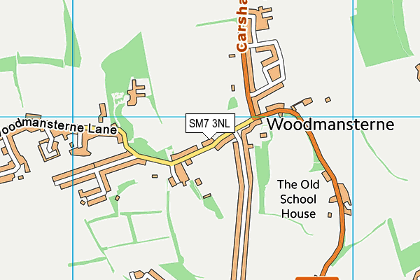 SM7 3NL map - OS VectorMap District (Ordnance Survey) SM7 3NL map - OS VectorMap District (Ordnance Survey)