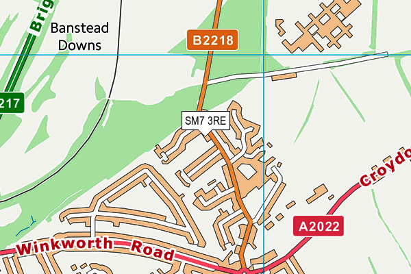 SM7 3RE map - OS VectorMap District (Ordnance Survey) SM7 3RE map - OS VectorMap District (Ordnance Survey)