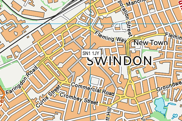 SN1 1JY map - OS VectorMap District (Ordnance Survey)