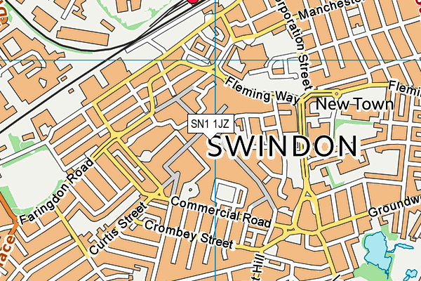 SN1 1JZ map - OS VectorMap District (Ordnance Survey) SN1 1JZ map - OS VectorMap District (Ordnance Survey)