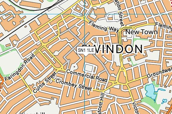 SN1 1LE map - OS VectorMap District (Ordnance Survey) SN1 1LE map - OS VectorMap District (Ordnance Survey)