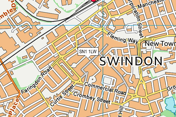 SN1 1LW map - OS VectorMap District (Ordnance Survey)