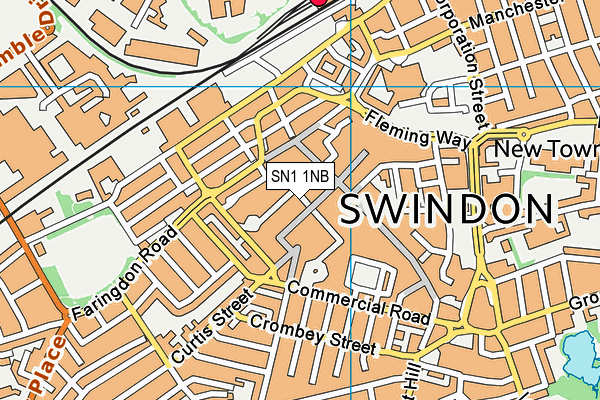 SN1 1NB map - OS VectorMap District (Ordnance Survey) SN1 1NB map - OS VectorMap District (Ordnance Survey)