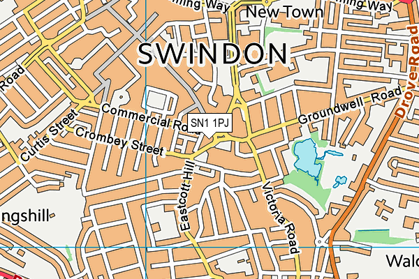 SN1 1PJ map - OS VectorMap District (Ordnance Survey)
