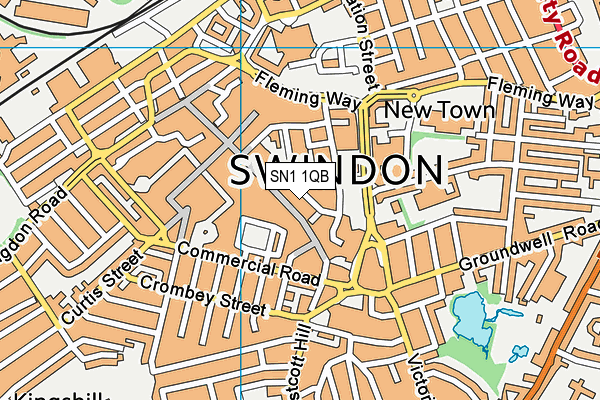 SN1 1QB map - OS VectorMap District (Ordnance Survey) SN1 1QB map - OS VectorMap District (Ordnance Survey)