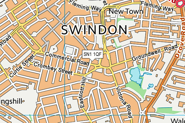 SN1 1QF map - OS VectorMap District (Ordnance Survey) SN1 1QF map - OS VectorMap District (Ordnance Survey)