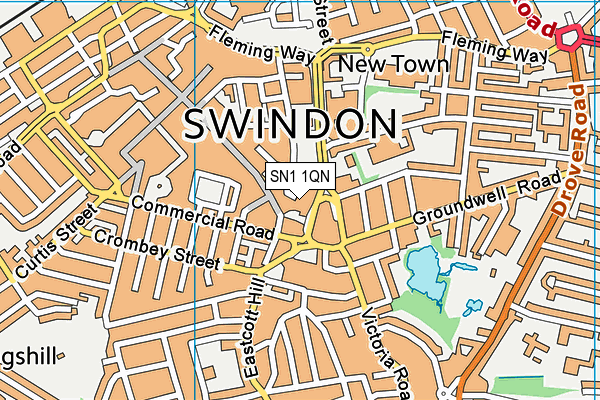 SN1 1QN map - OS VectorMap District (Ordnance Survey) SN1 1QN map - OS VectorMap District (Ordnance Survey)