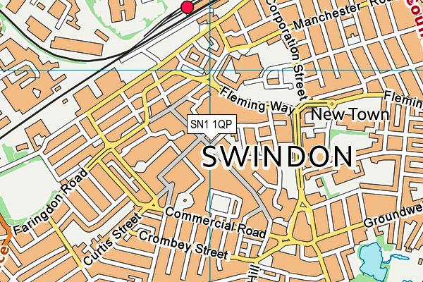 SN1 1QP map - OS VectorMap District (Ordnance Survey) SN1 1QP map - OS VectorMap District (Ordnance Survey)
