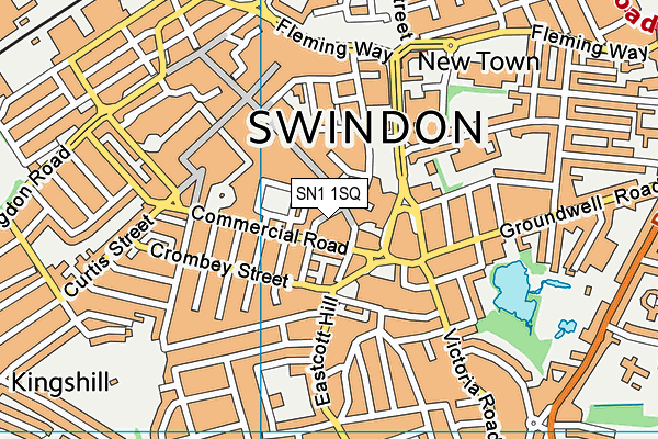 SN1 1SQ map - OS VectorMap District (Ordnance Survey) SN1 1SQ map - OS VectorMap District (Ordnance Survey)