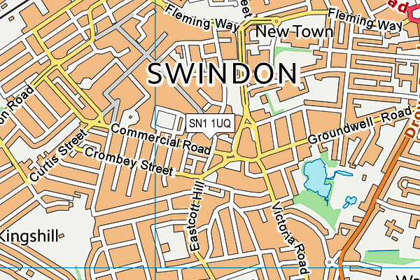 SN1 1UQ map - OS VectorMap District (Ordnance Survey) SN1 1UQ map - OS VectorMap District (Ordnance Survey)