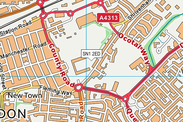 SN1 2ED map - OS VectorMap District (Ordnance Survey) SN1 2ED map - OS VectorMap District (Ordnance Survey)