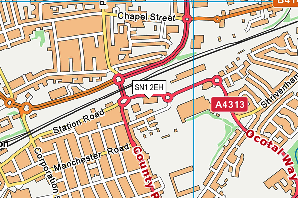 SN1 2EH map - OS VectorMap District (Ordnance Survey) SN1 2EH map - OS VectorMap District (Ordnance Survey)
