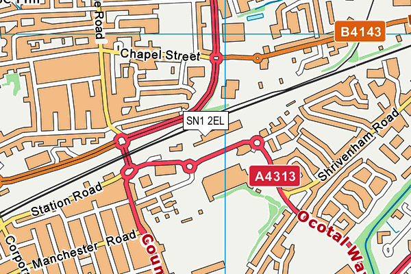 SN1 2EL map - OS VectorMap District (Ordnance Survey) SN1 2EL map - OS VectorMap District (Ordnance Survey)