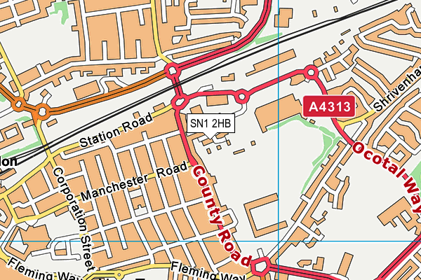 SN1 2HB map - OS VectorMap District (Ordnance Survey) SN1 2HB map - OS VectorMap District (Ordnance Survey)