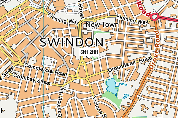 SN1 2HH map - OS VectorMap District (Ordnance Survey) SN1 2HH map - OS VectorMap District (Ordnance Survey)