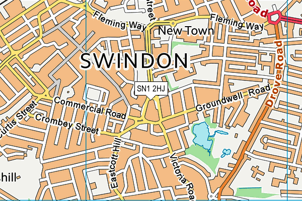 SN1 2HJ map - OS VectorMap District (Ordnance Survey) SN1 2HJ map - OS VectorMap District (Ordnance Survey)