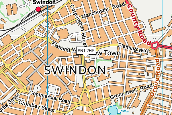 SN1 2HP map - OS VectorMap District (Ordnance Survey) SN1 2HP map - OS VectorMap District (Ordnance Survey)